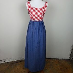 Vintage 1970s Chas L Lewis folk dress
